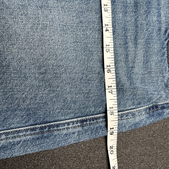 Free People Denim Mini Skirt with Frayed Hem - Picture 3 of 5